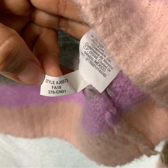 J Crew point sur alpaca merino wool striped color block sweater size small - Picture 6 of 7